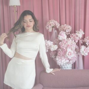 Elegant Ivory Dress- Oh Polly